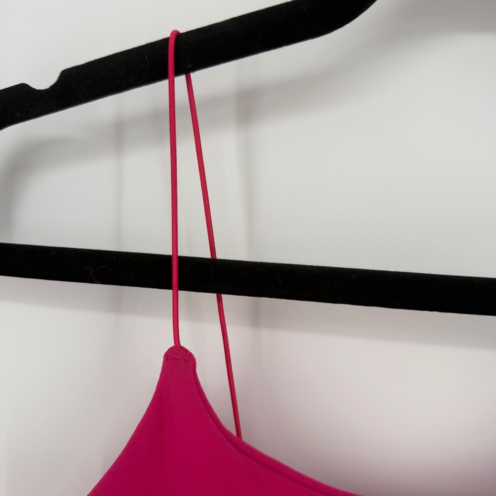 Intimately Free People Magenta Pink Spaghetti Strap Thong Bodysuit ML Scoop Neck - Picture 2 of 8